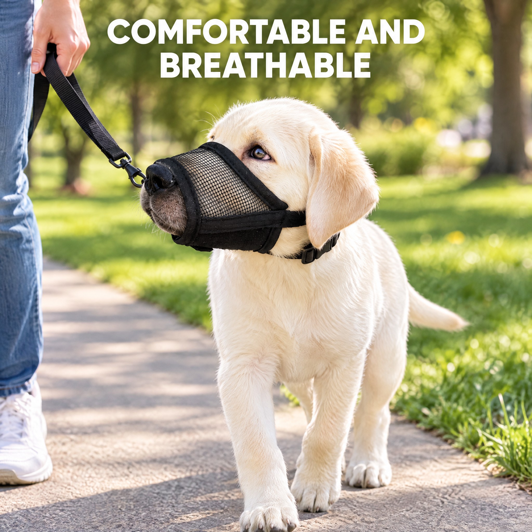 Adjustable Breathable Dog Muzzle view 2