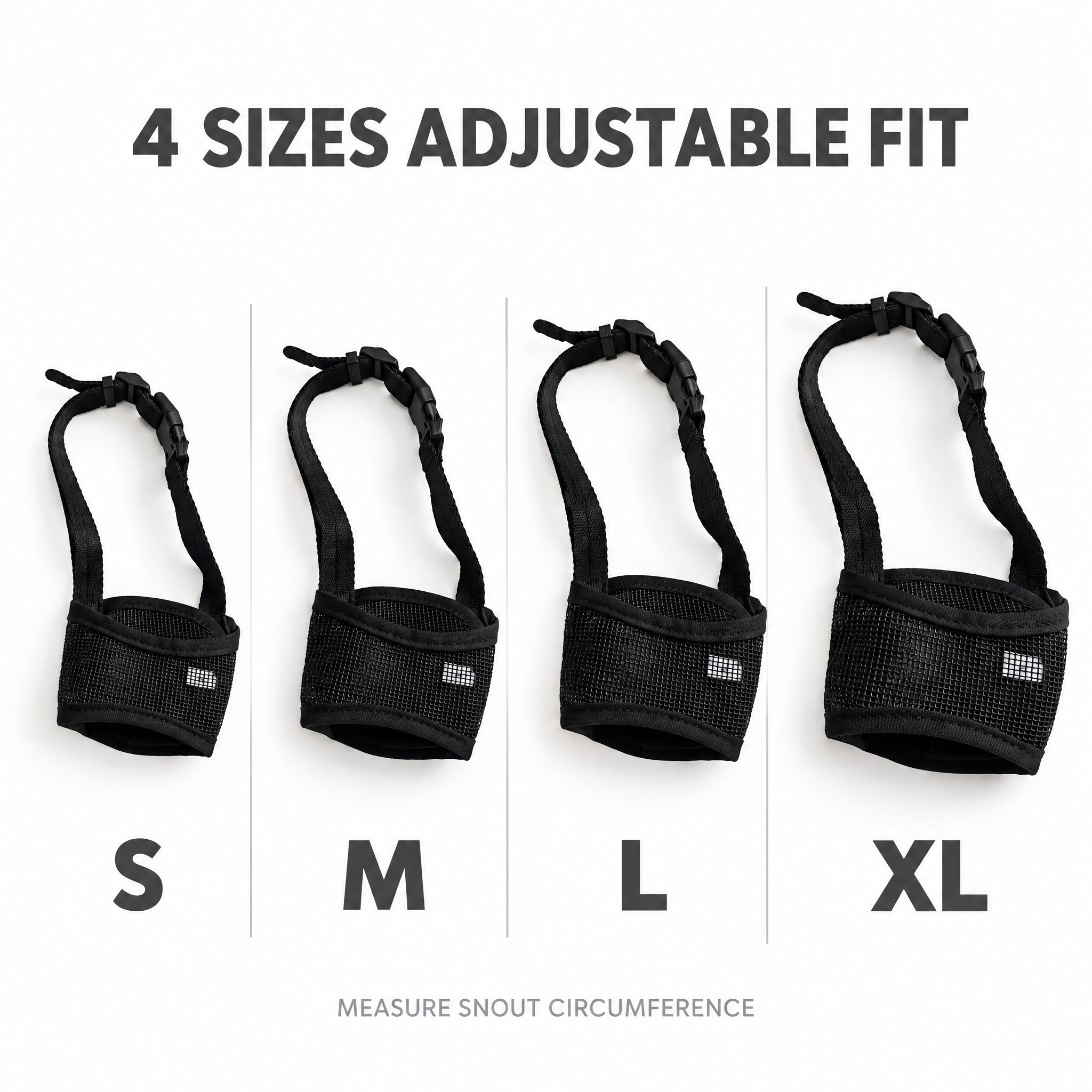 Adjustable Breathable Dog Muzzle view 4