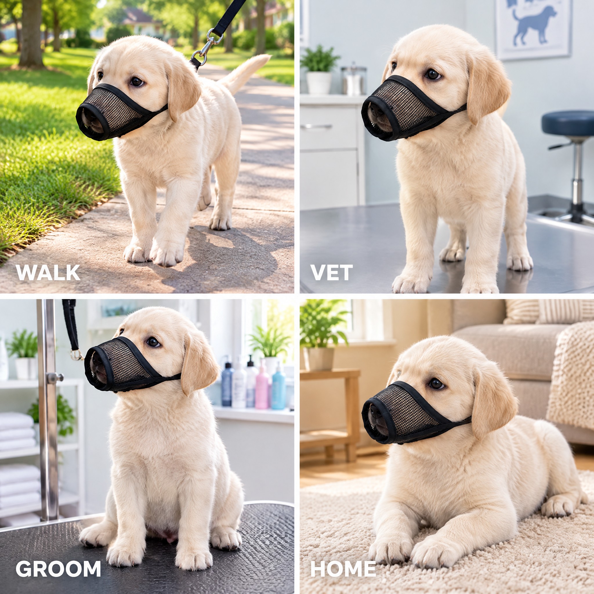 Adjustable Breathable Dog Muzzle view 5