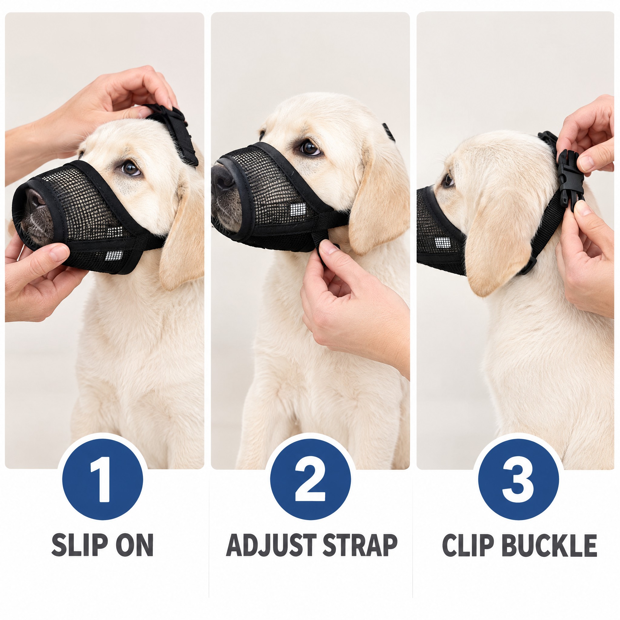 Adjustable Breathable Dog Muzzle view 6